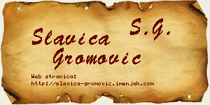Slavica Gromović vizit kartica